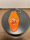 Porte-clés de motel de style rétro avec motif