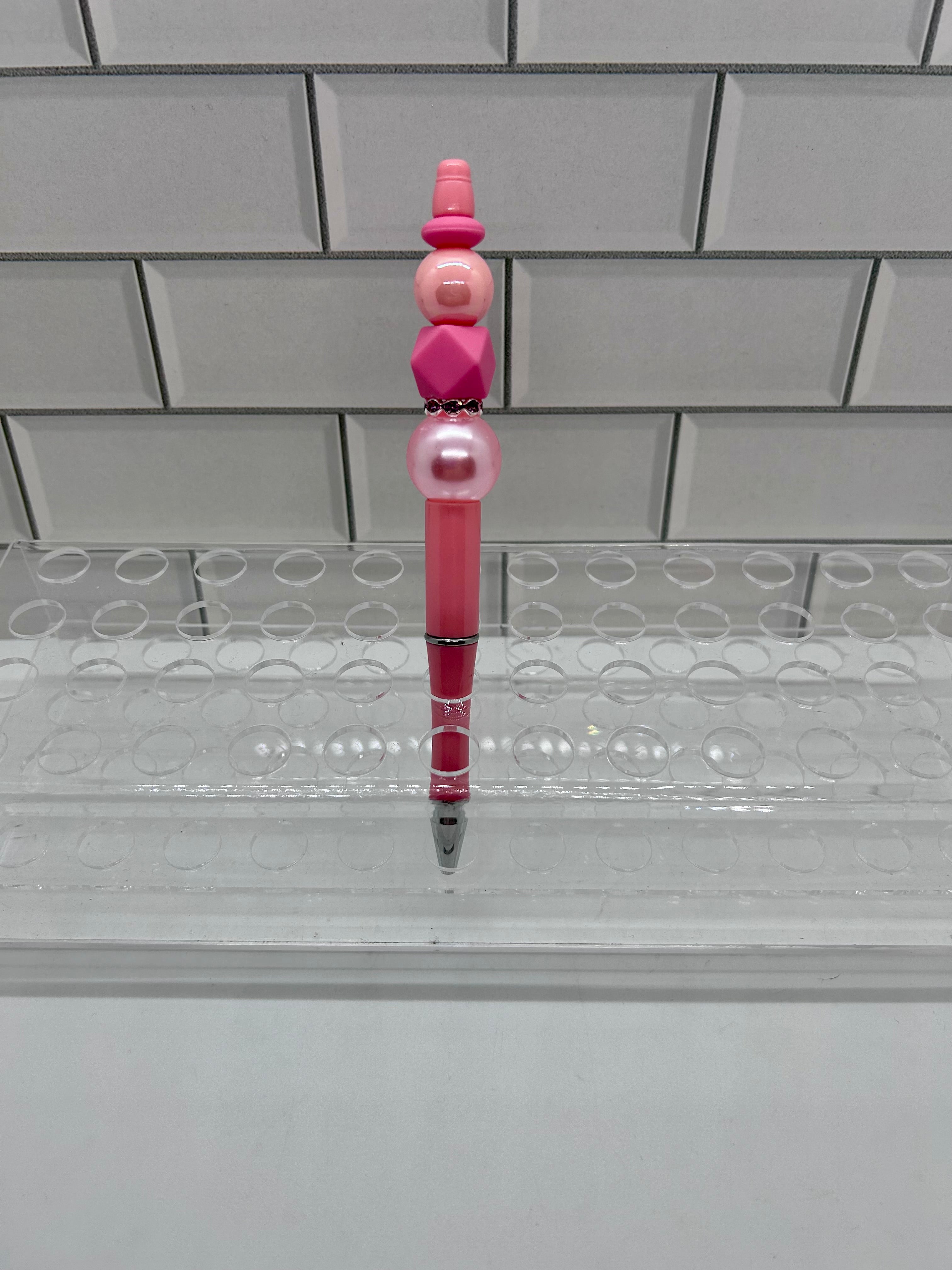 Beaded Ballpoint Pen-Pink