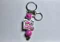 Valentines Day Theme Beaded Keychain