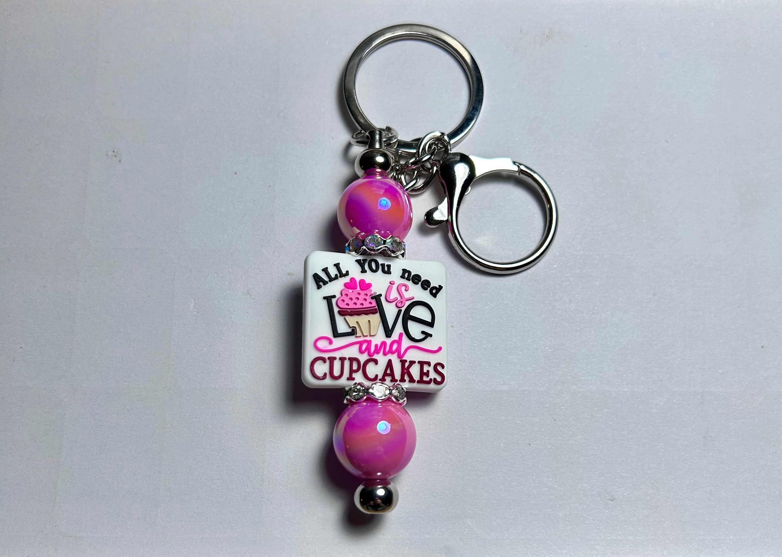 Valentines Day Theme Beaded Keychain