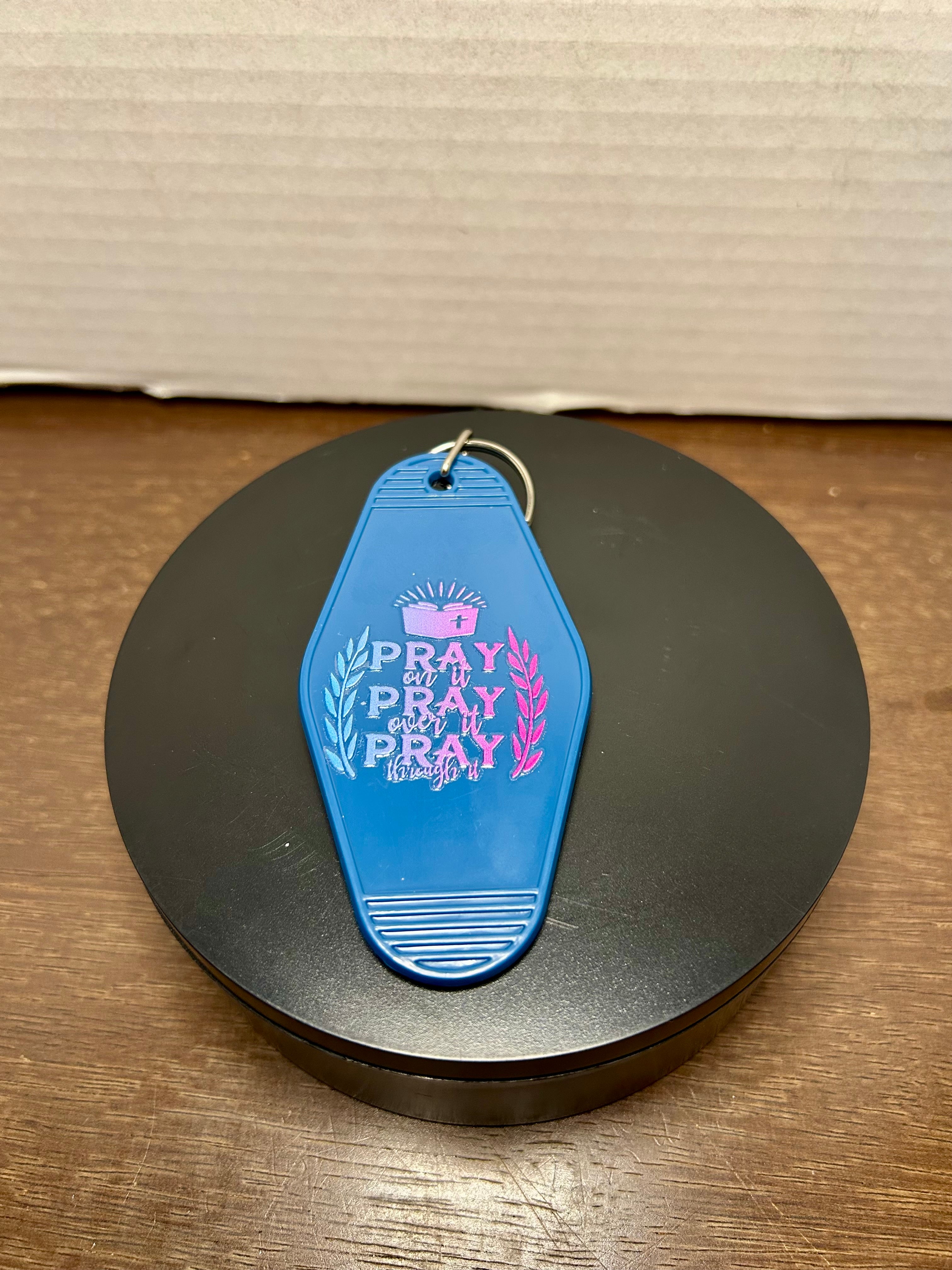Porte-clés de motel de style rétro avec motif