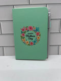 Carnet A6 ligné avec un magnifique design pour la Fête des Mères - Vert