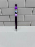 Beaded Ballpoint Pen-Purple Silicone