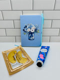 A6 Small Journal Bundle-Blue with Floral Design