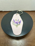 Retro Style Motel Keychain With Design