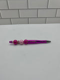 Stylos billes perlés - Acrylique Rose Métallique