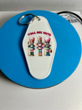 Retro Style Motel Keychain With Christmas Design