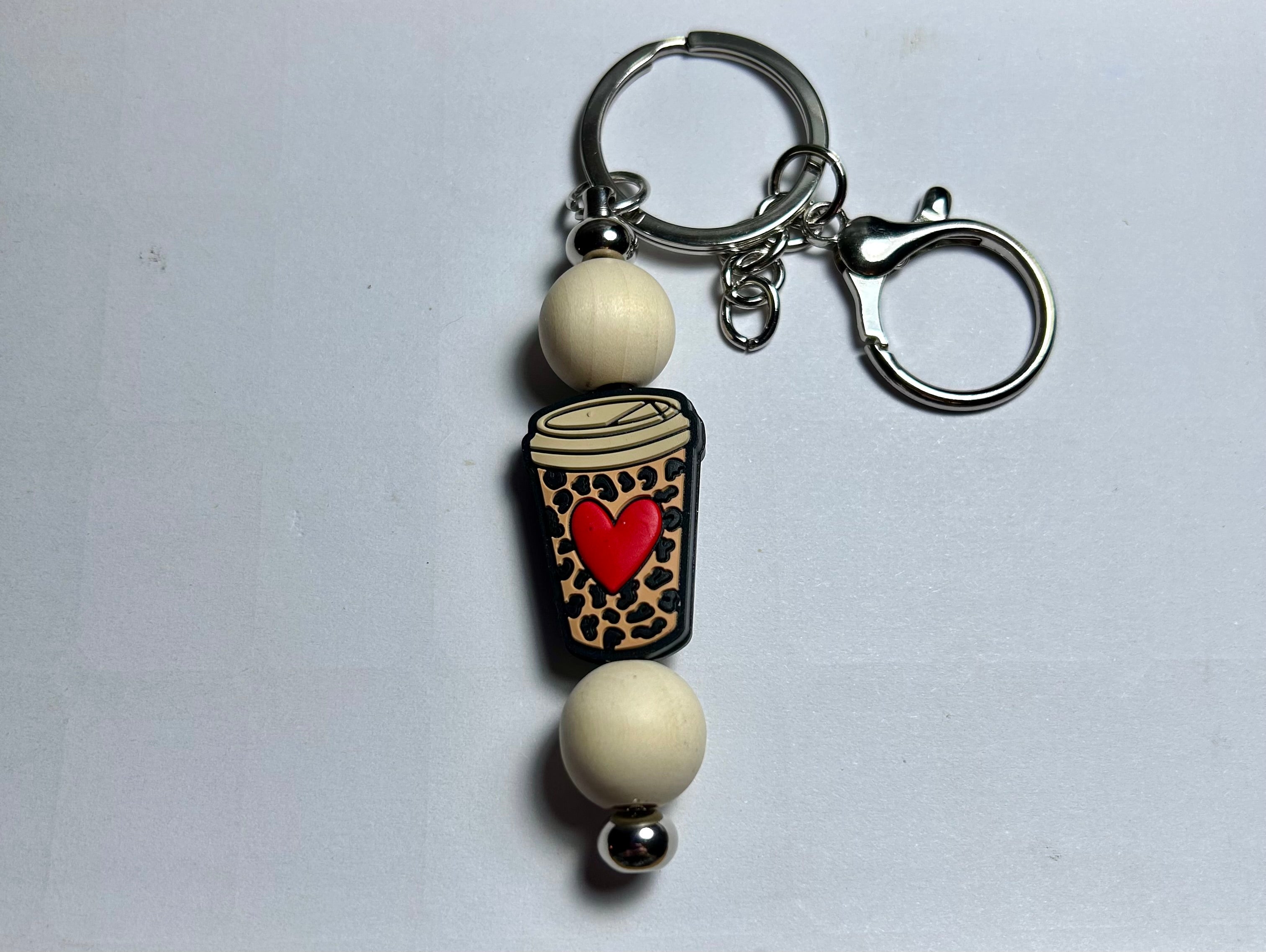 Valentines Day Theme Beaded Keychain