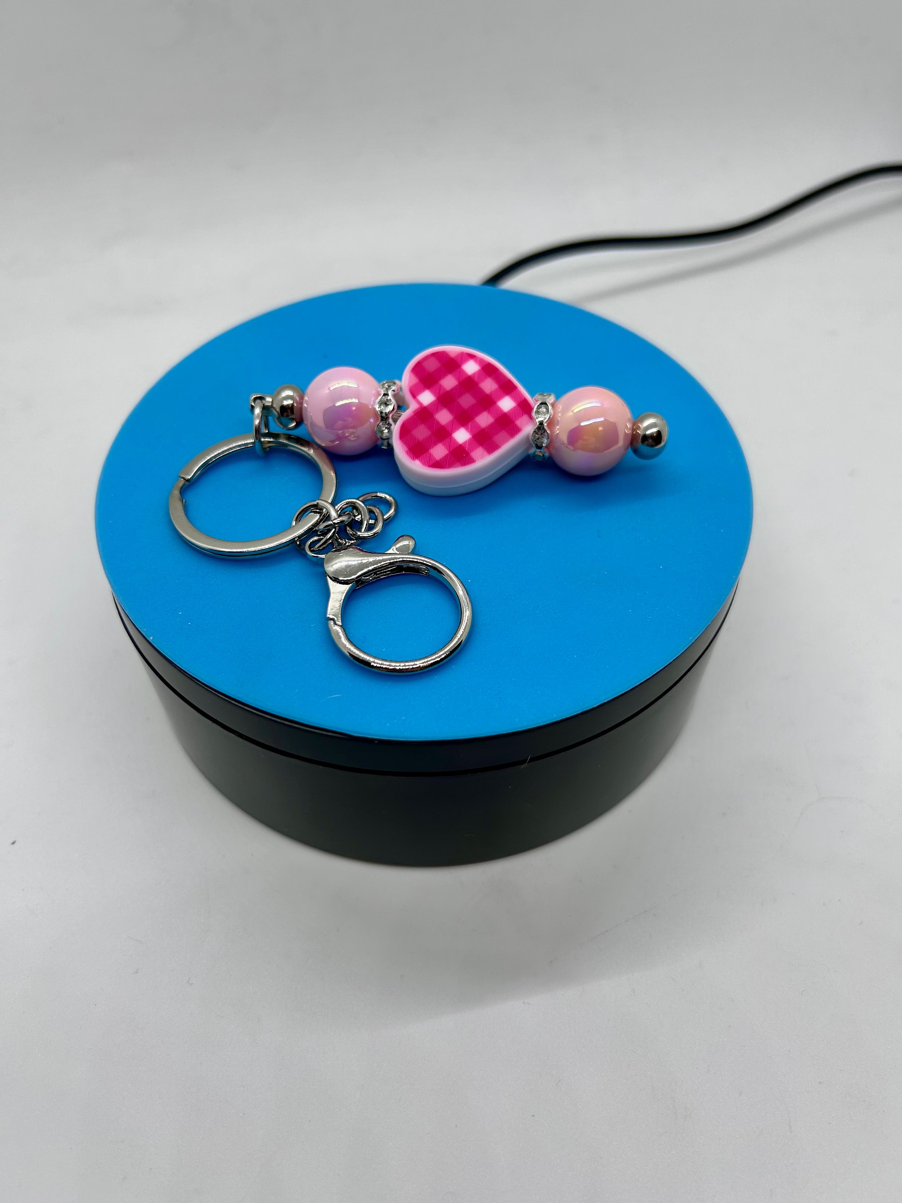 Valentines Day Theme Beaded Keychain