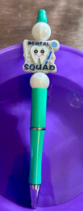 Silicone Beaded Ballpoint Pen with Dental Focal-Green