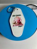 Retro Style Motel Keychain With Christmas Design
