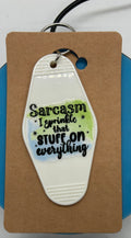 Retro Style Motel Keychain With Sassy Design