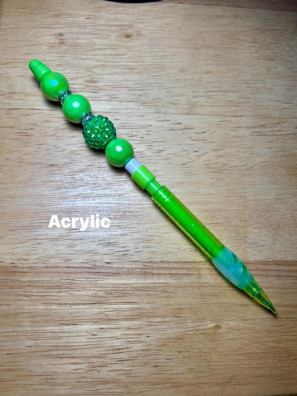 Porte-mine à perles - Acrylique vert