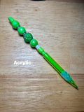 Porte-mine à perles - Acrylique vert