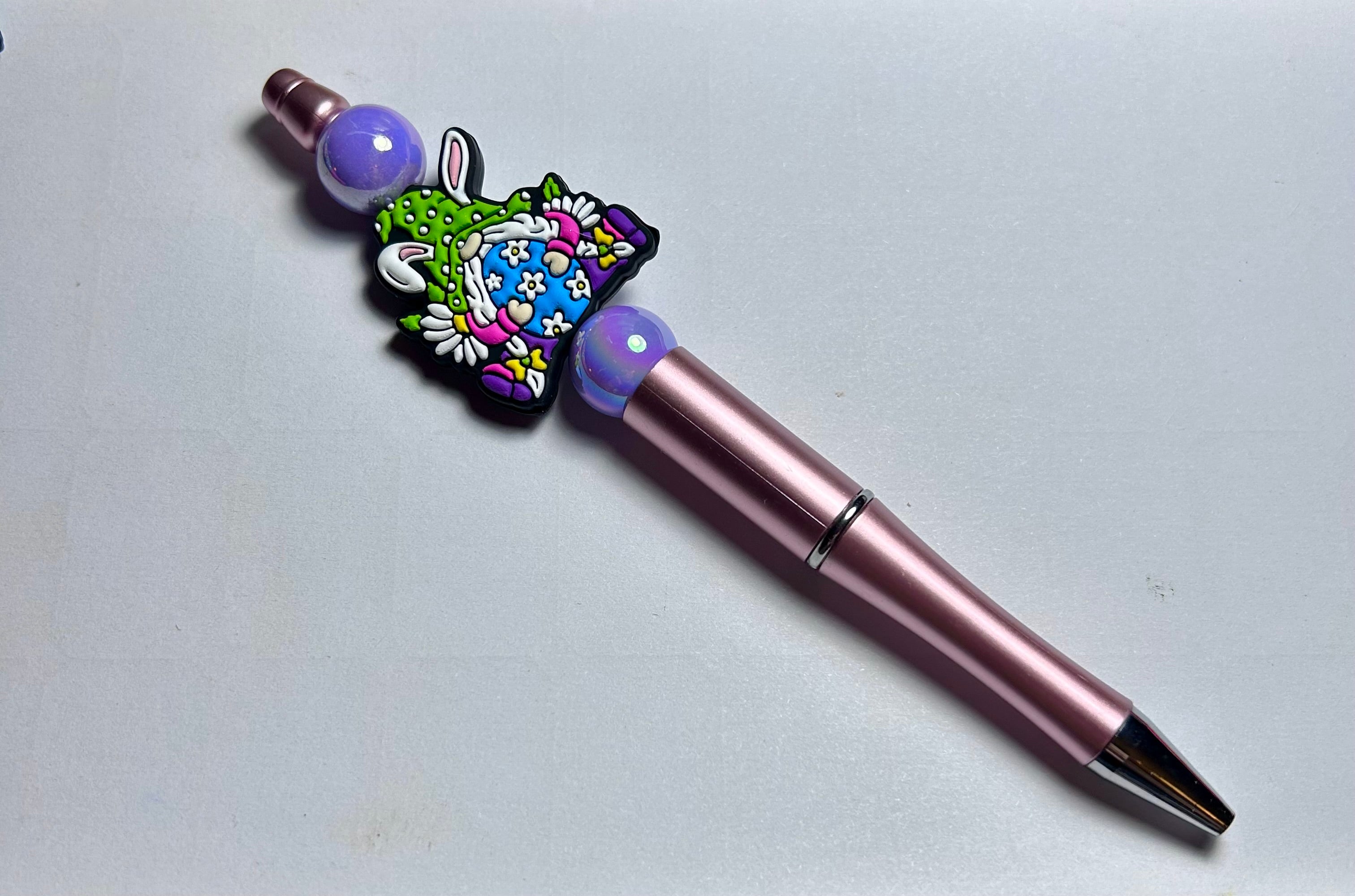 Easter Theme Beaded Ballpoint Pen-Blush/Purple