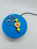 Valentines Day Theme Beaded Keychain