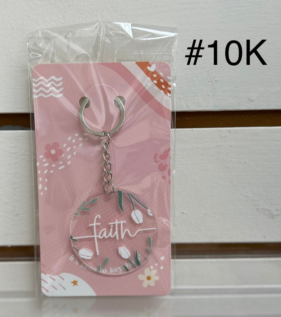 Trousse de porte-clés en acrylique avec un joli design – Comprend une lotion et un stylo à gel