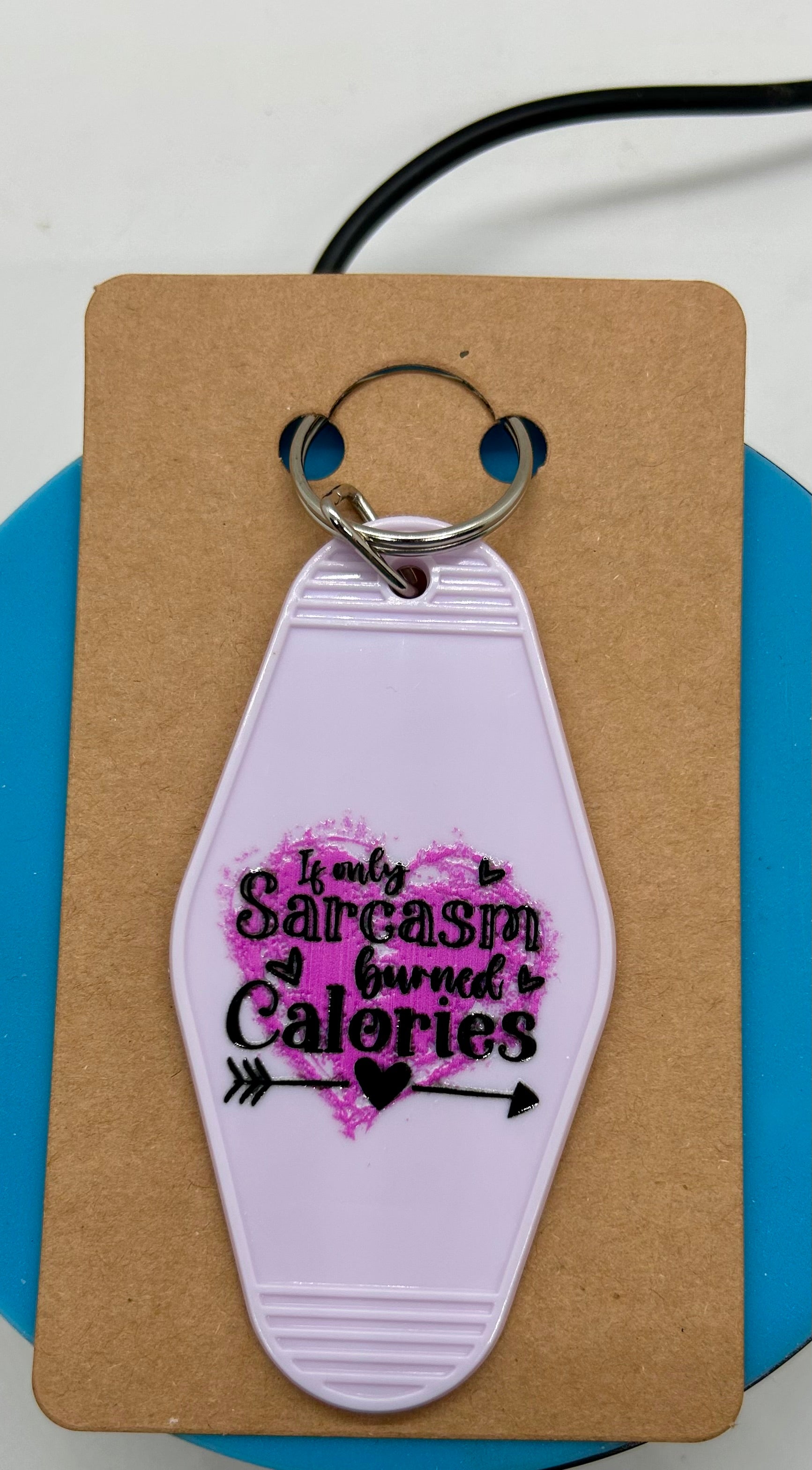 Retro Style Motel Keychain With Sassy Design