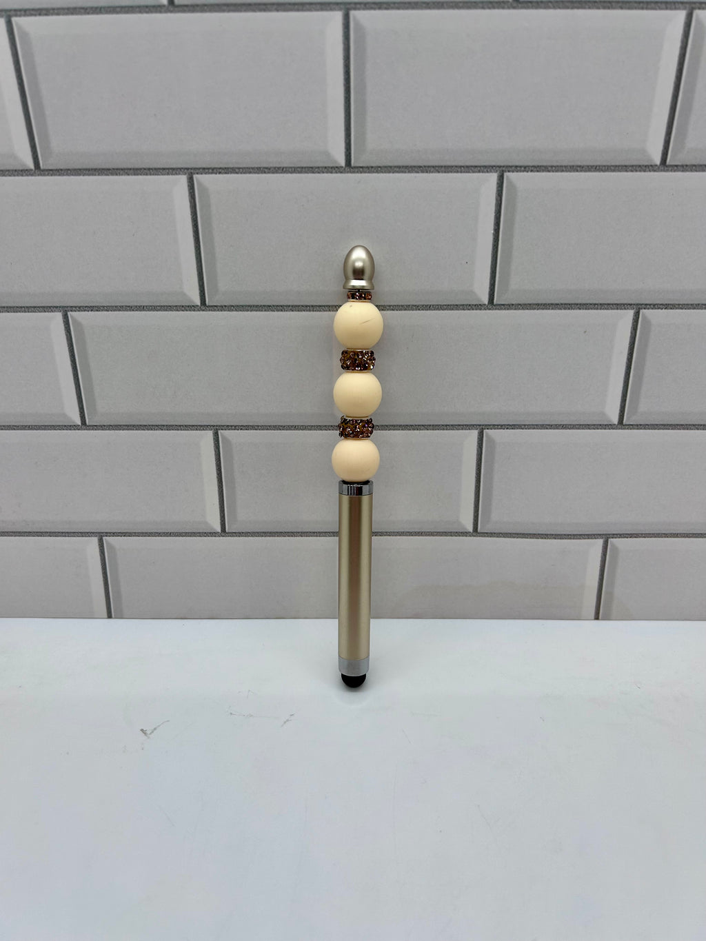 Beaded Stylus/Pen-Gold Silicone