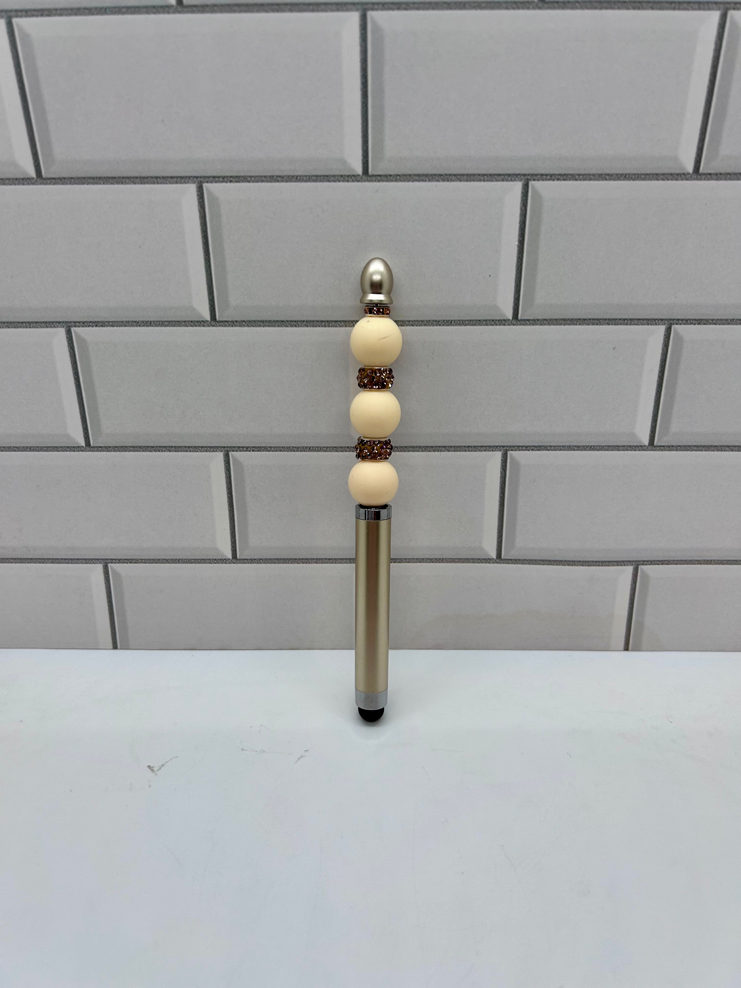 Beaded Stylus/Pen-Gold Silicone