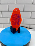 Retro Style Motel Keychain with Inspiration Theme-Orangish