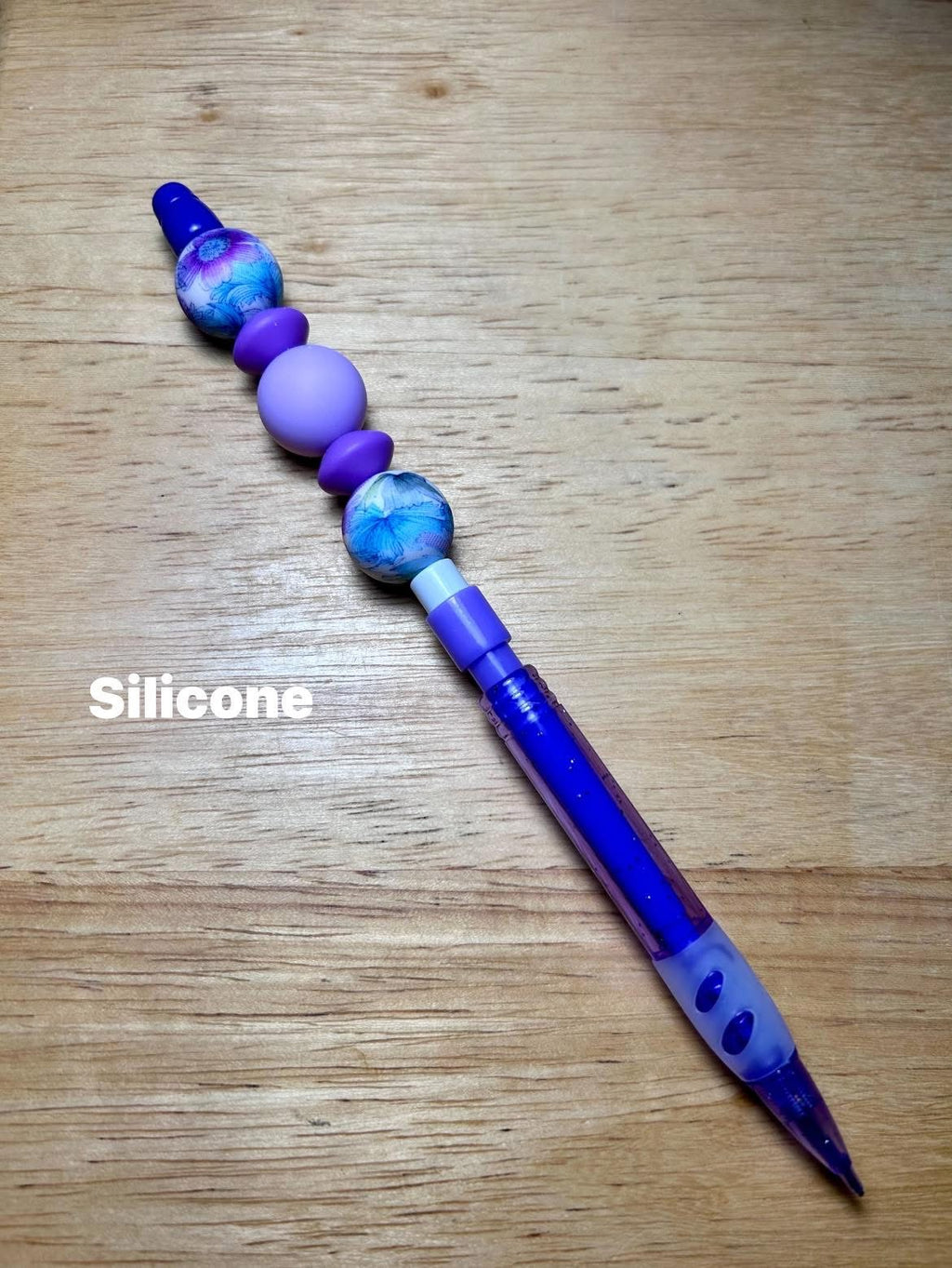Beaded Mechanical Pencil-Purple Silicone