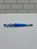 Stylos à bille perlés en acrylique bleu dégradé
