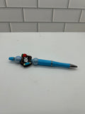 Beaded Blue Pen-With Back to School Theme