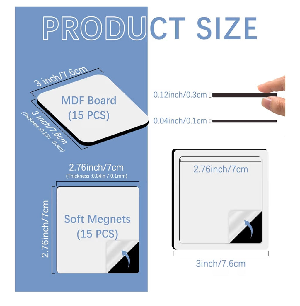3x3 MDF Refrigerator Magnet Featuring a Beautiful Design