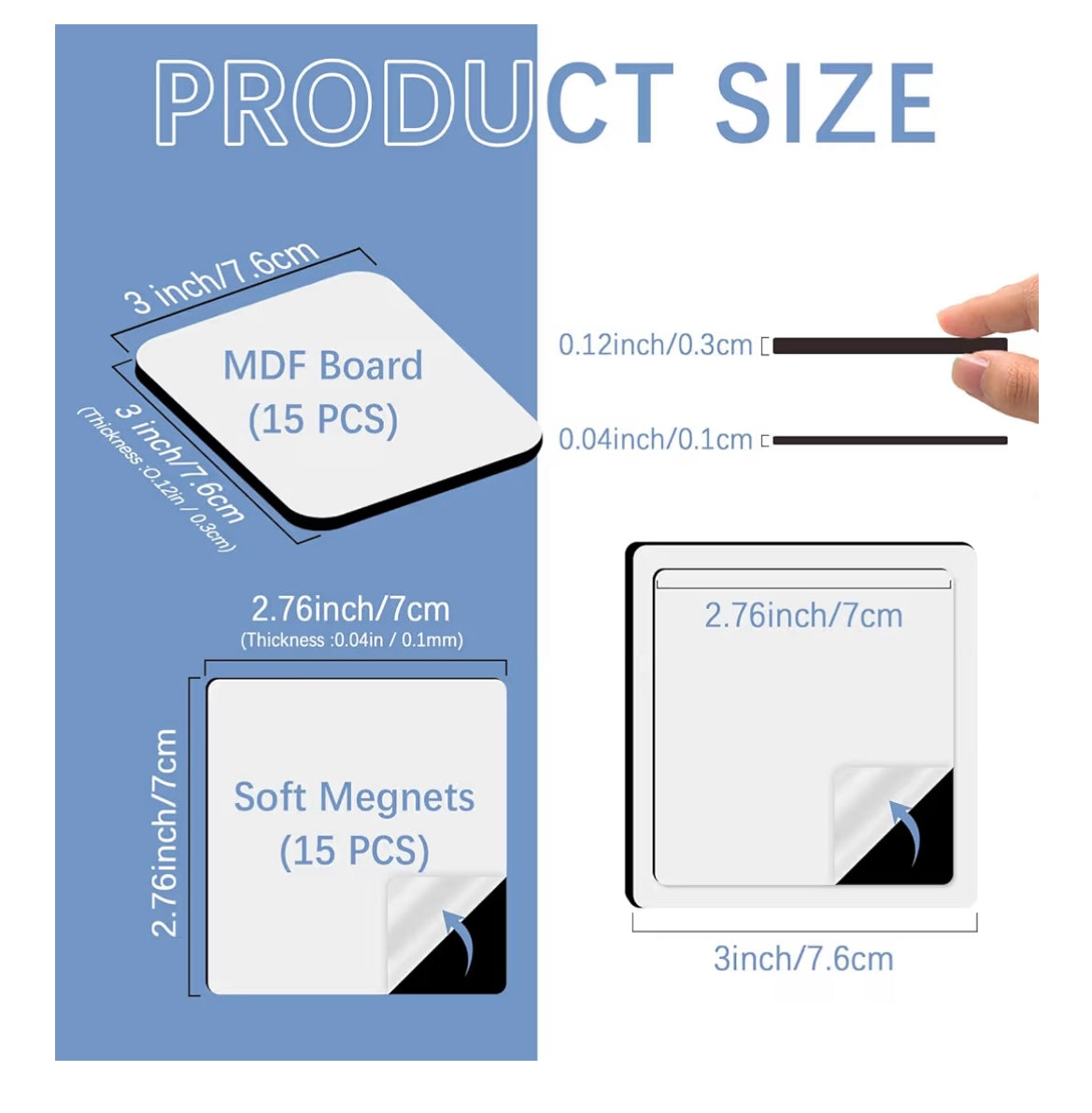3x3 MDF Refrigerator Magnet Featuring a Beautiful Design
