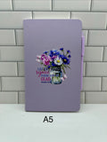 A5 Blank Lined Journal Featuring A Beautiful Inspirational Design-Purple
