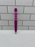 Rhinestone Beaded Ballpoint Pen-Berry (Rhinestone Not Perfect)
