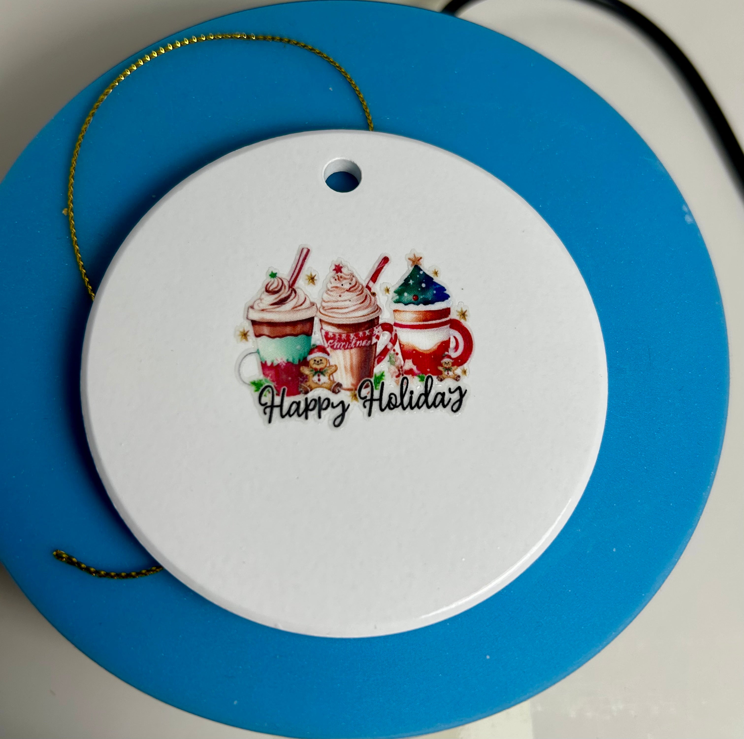 Ornements de Noël en céramique de 3 pouces