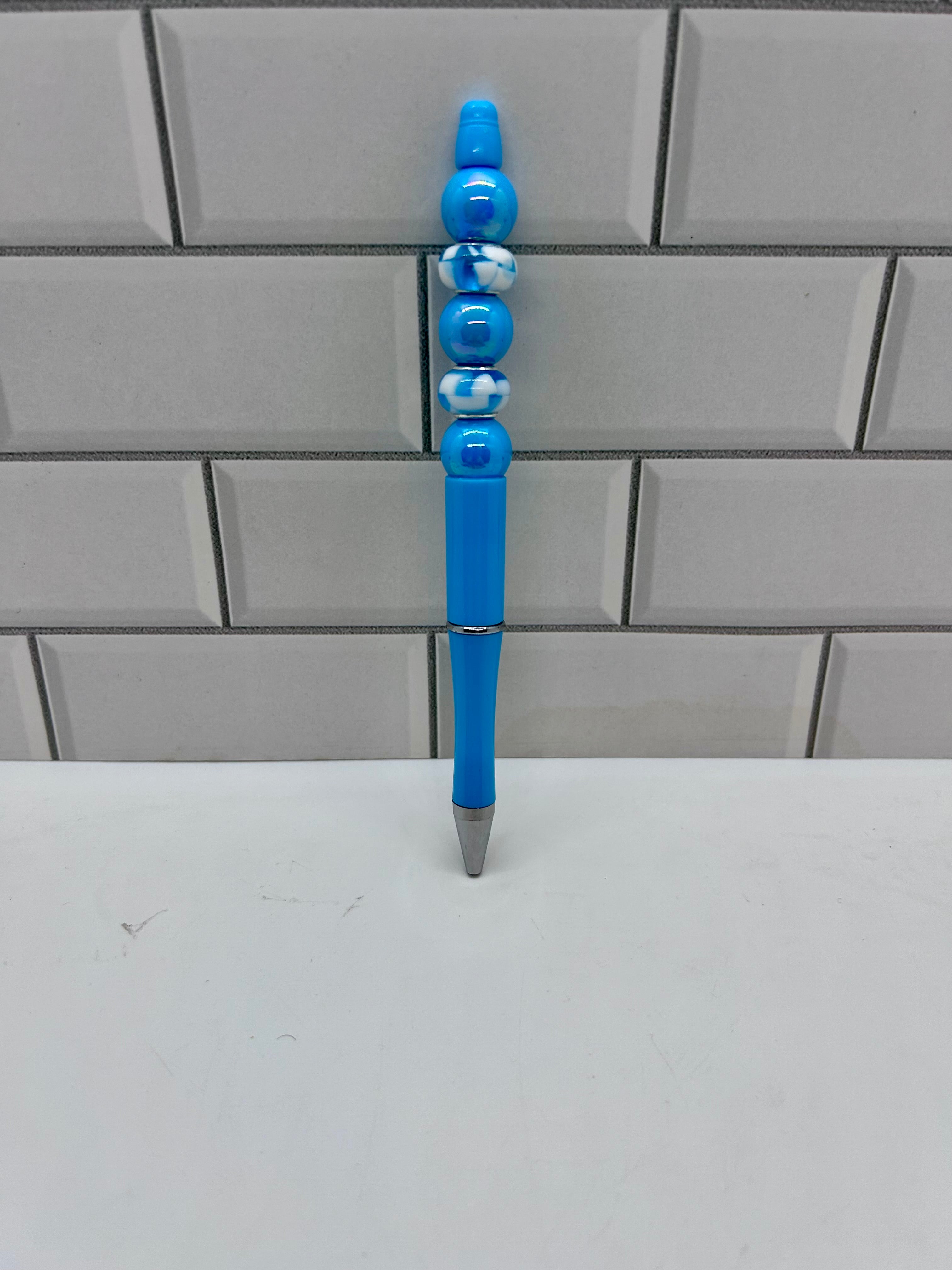 Stylo Bille Perlé - Acrylique Turquoise