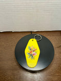 Retro Style Motel Keychain With Design