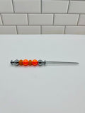 Beaded Letter Opener-Orange Acrylic