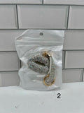 White Rhinestone Lips Charm