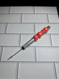 Beaded Seam Rippers-Orange Acrylic