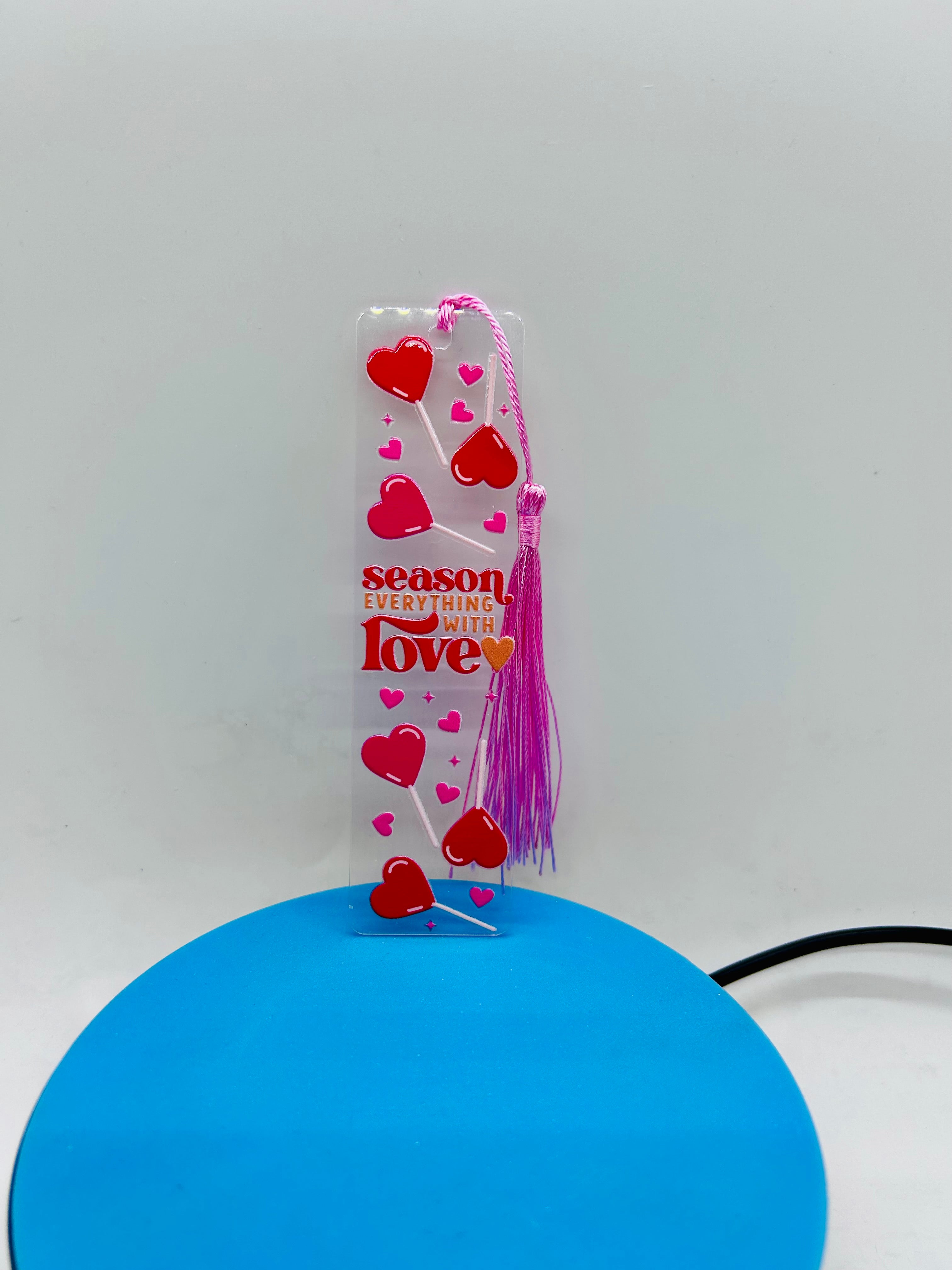 Valentines Day Theme Acrylic Bookmarks
