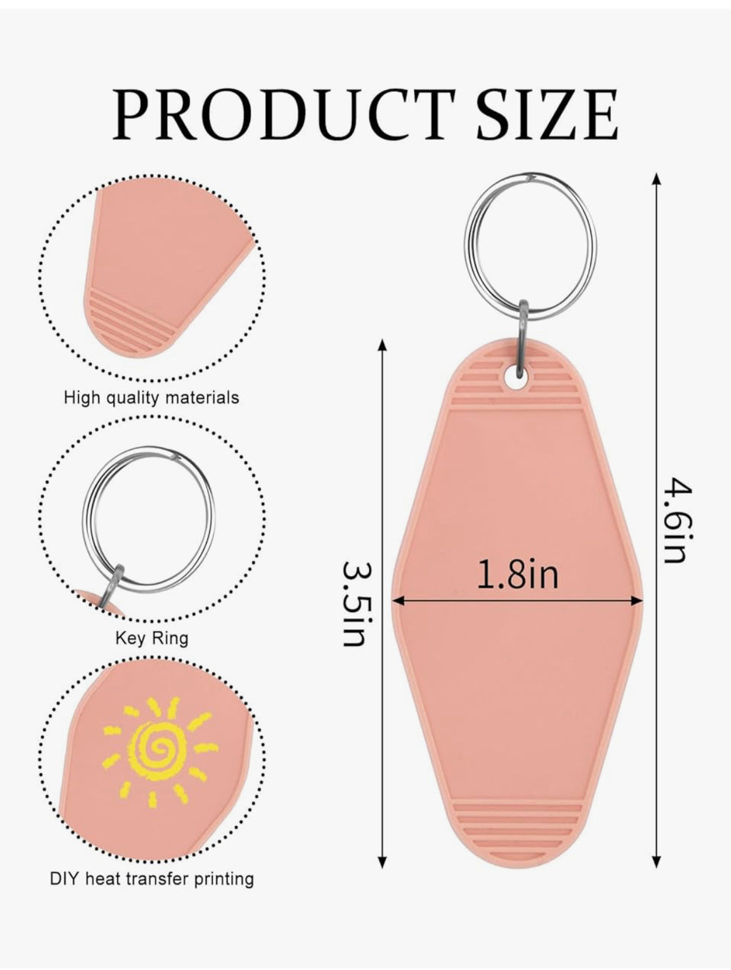 Retro Style Motel Keychain With Design