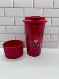 18 oz Hot/Cold Plastic Tumblers with Valentine’s Day Design-Red