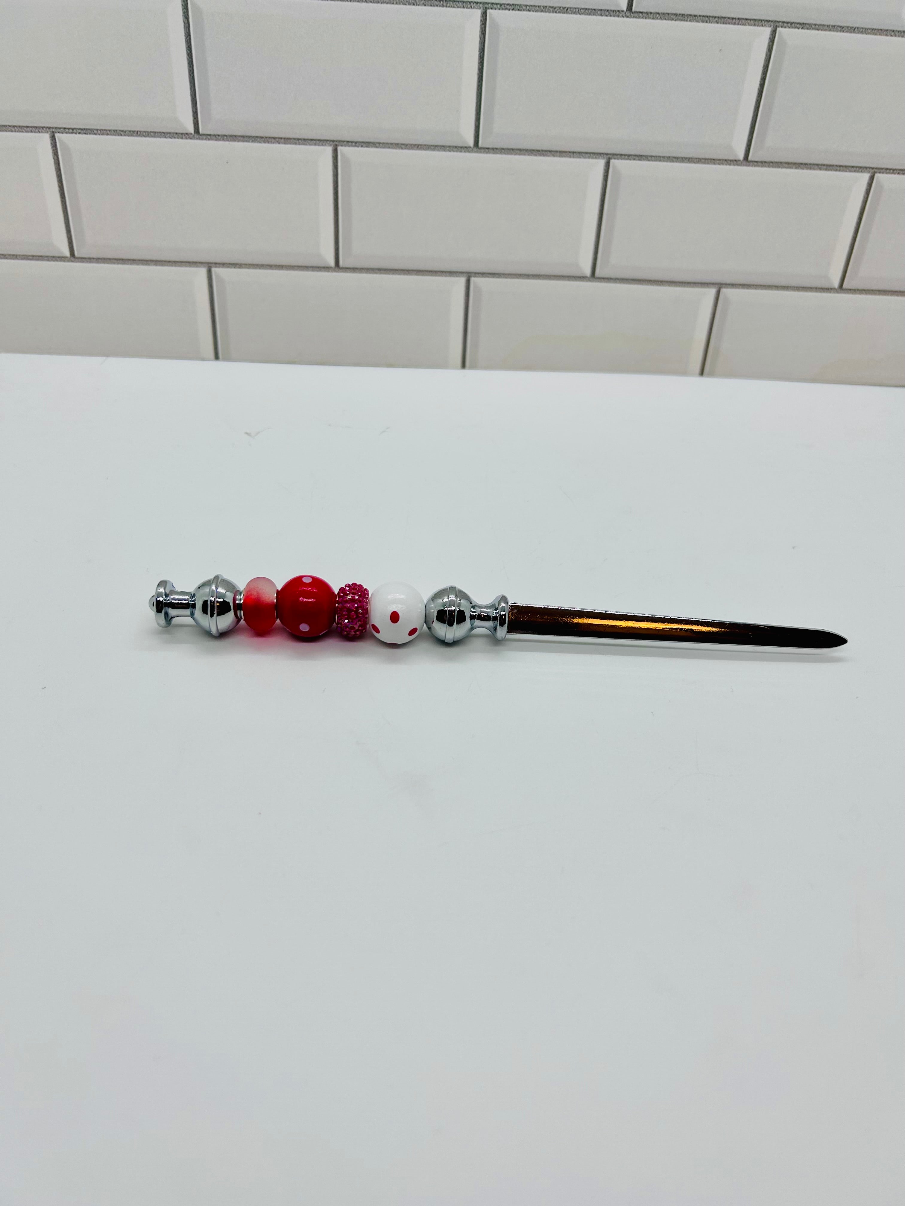 Beaded Letter Opener-Multi Color Wooden and Acrylic