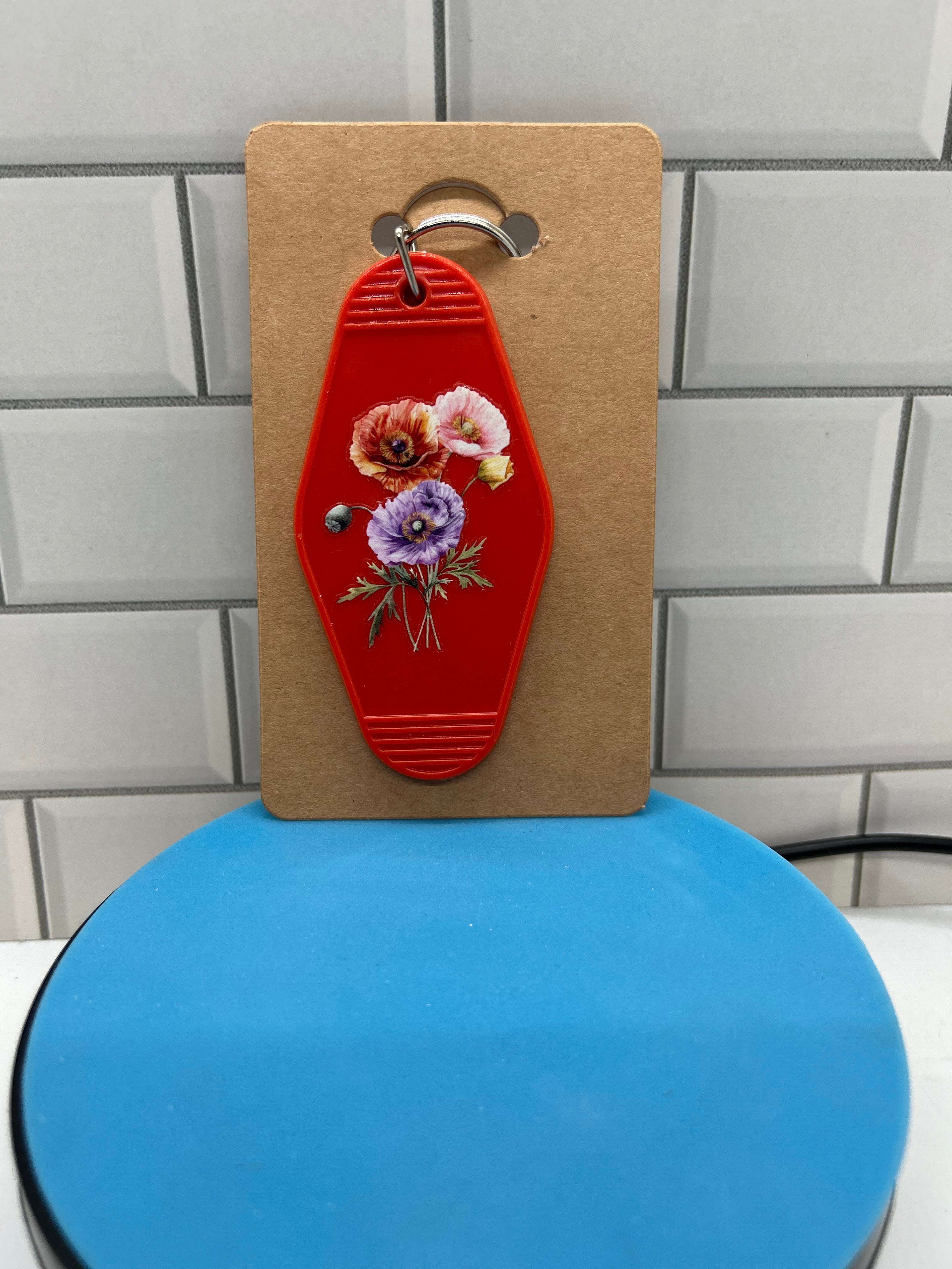 Porte-clés de motel style rétro