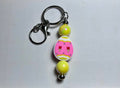 Easter Theme Beaded Keychain-Yellow with Focal