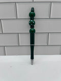 Beaded Ballpoint Pen, Dark Green