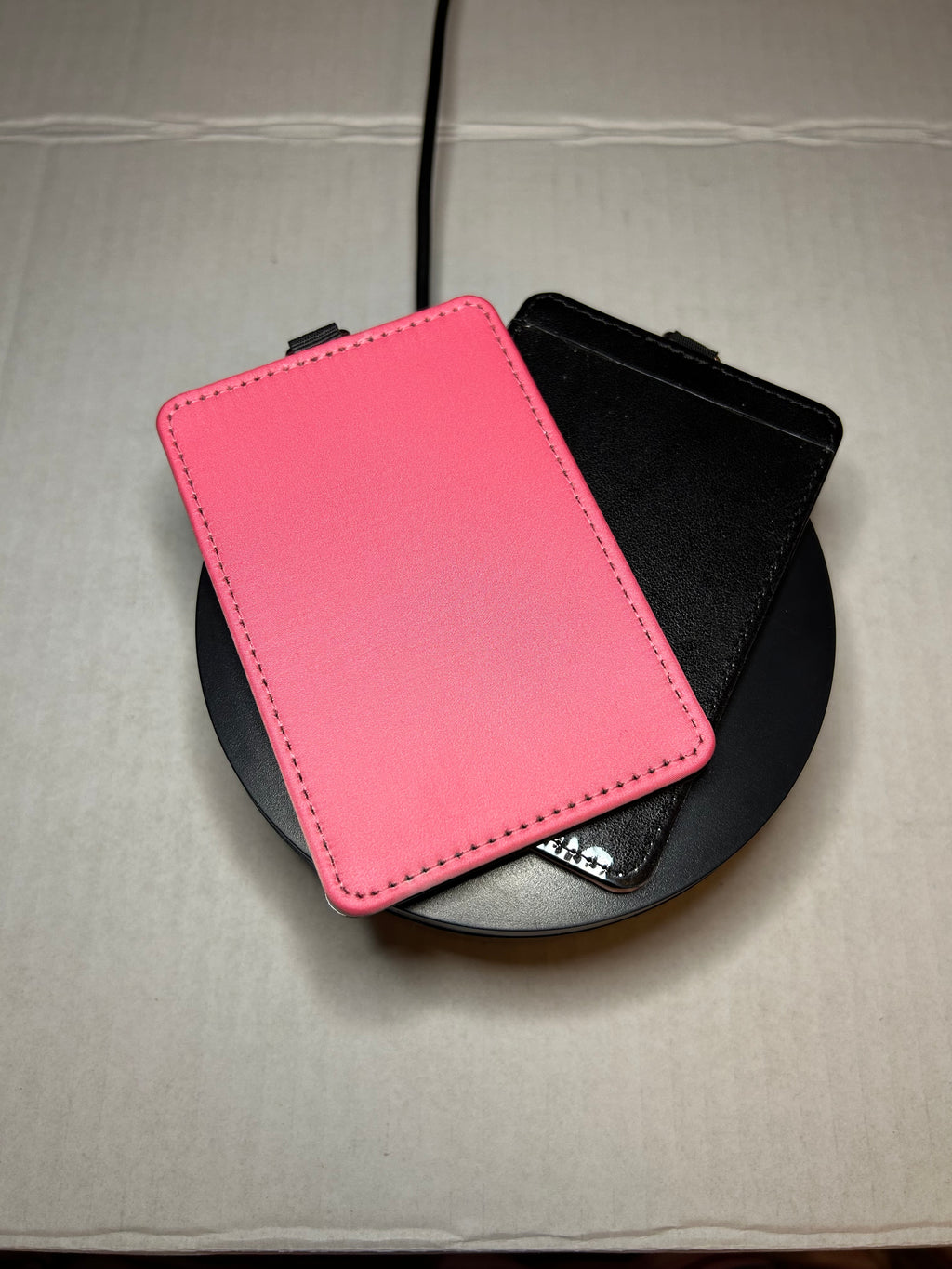 Pu Leather ID Card  Holder-Can Include a Free Design!
