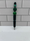 Rhinestone Beaded Ballpoint Pen-Emerald Green