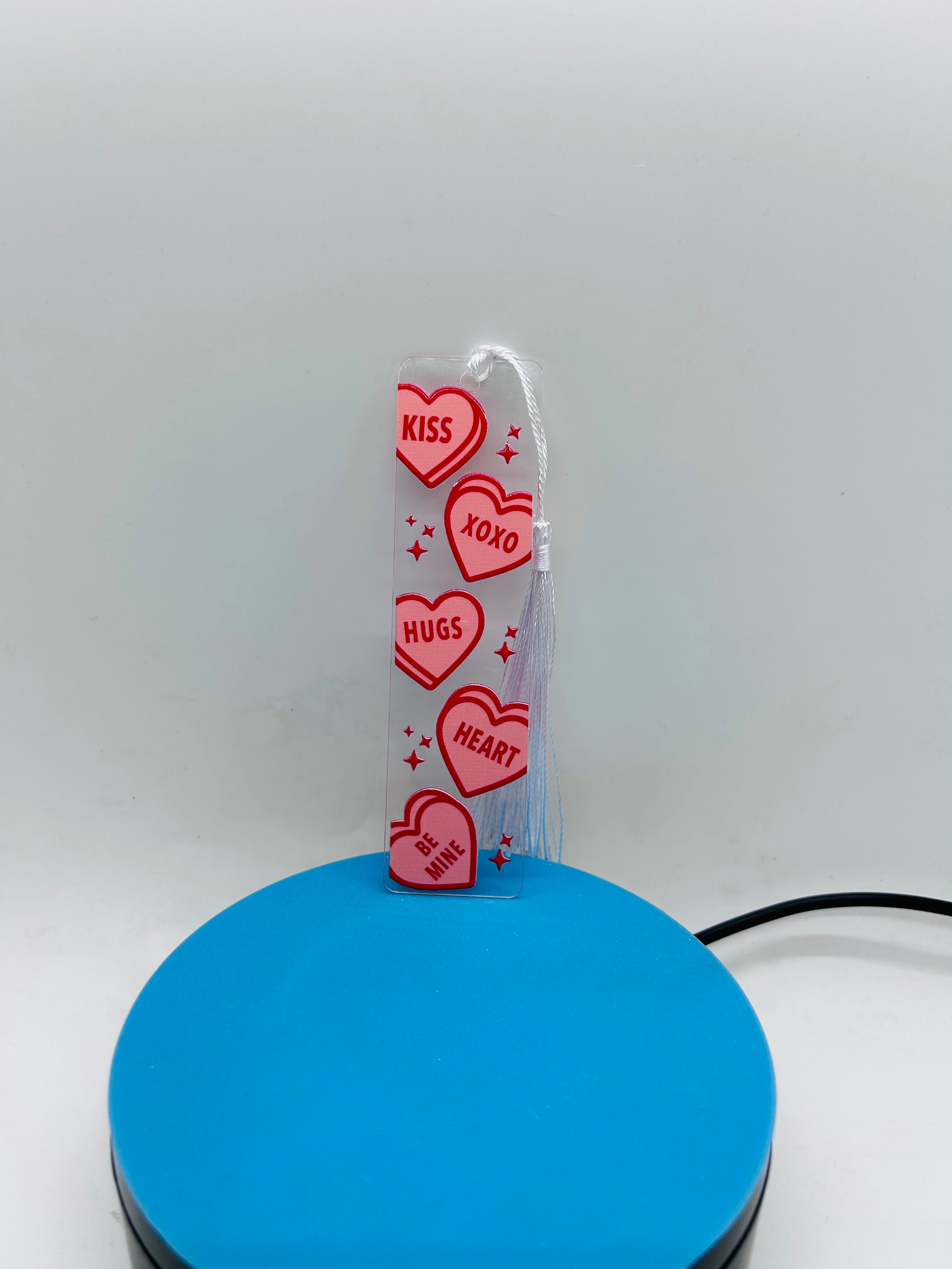 Marque-pages en acrylique sur le thème de la Saint-Valentin