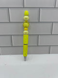 Rhinestone Beaded Ballpoint Pen-Yellow (Rhinestone Not Perfect)
