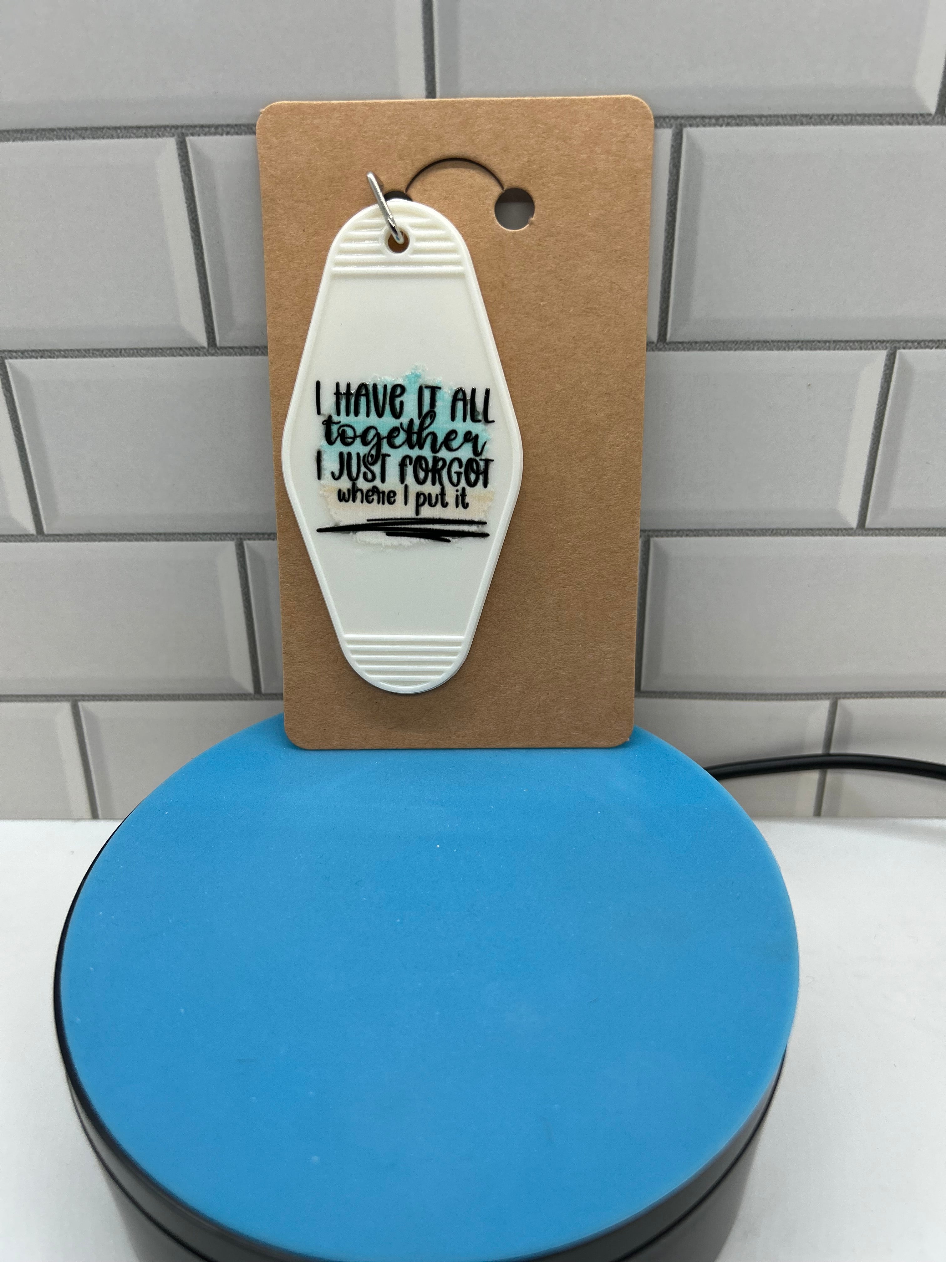 Retro Style Motel Keychain